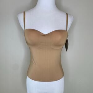FIT Bustier Tan Nude Removeable Straps Sz Small